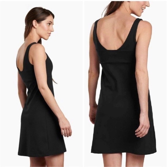 Kuhl Dresses & Skirts - Kuhl Harmony Dress V-neck black mini activewear athleisure bra
